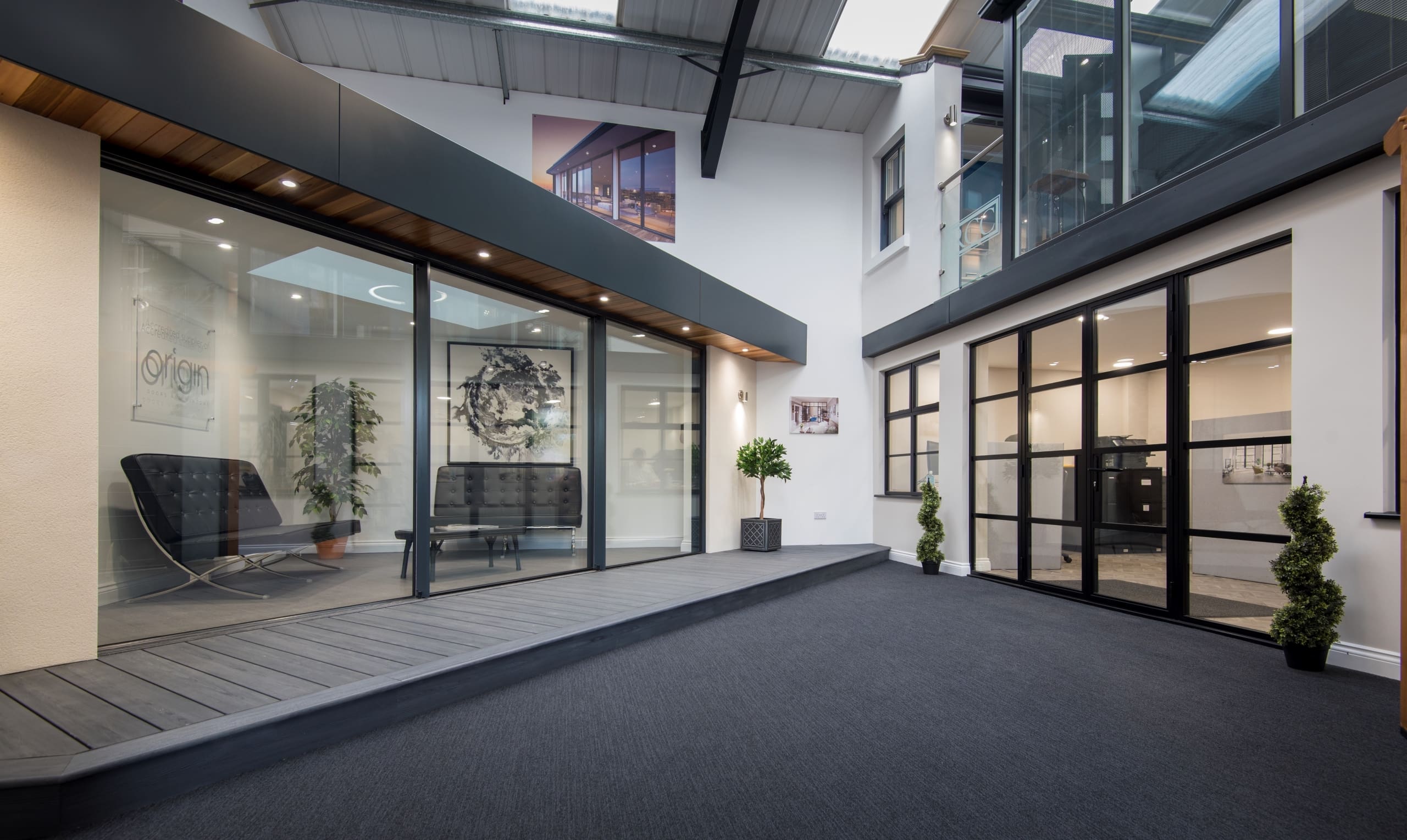 Rococo Glass showroom with premium glazing displays