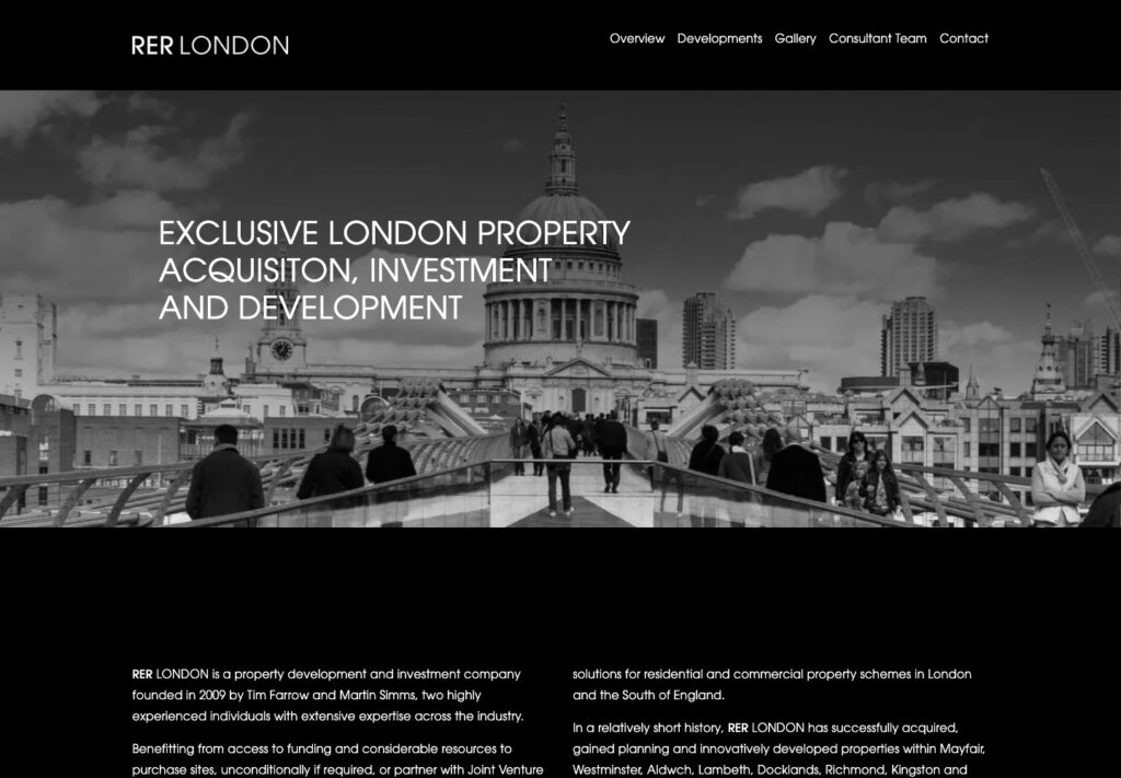 RER London public website hosted and supported as part of the Craven digital estate