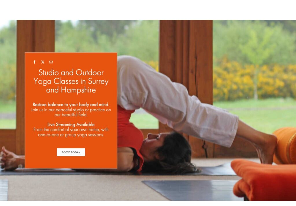 Yoga Now public website hosted and supported as part of the Craven digital estate
